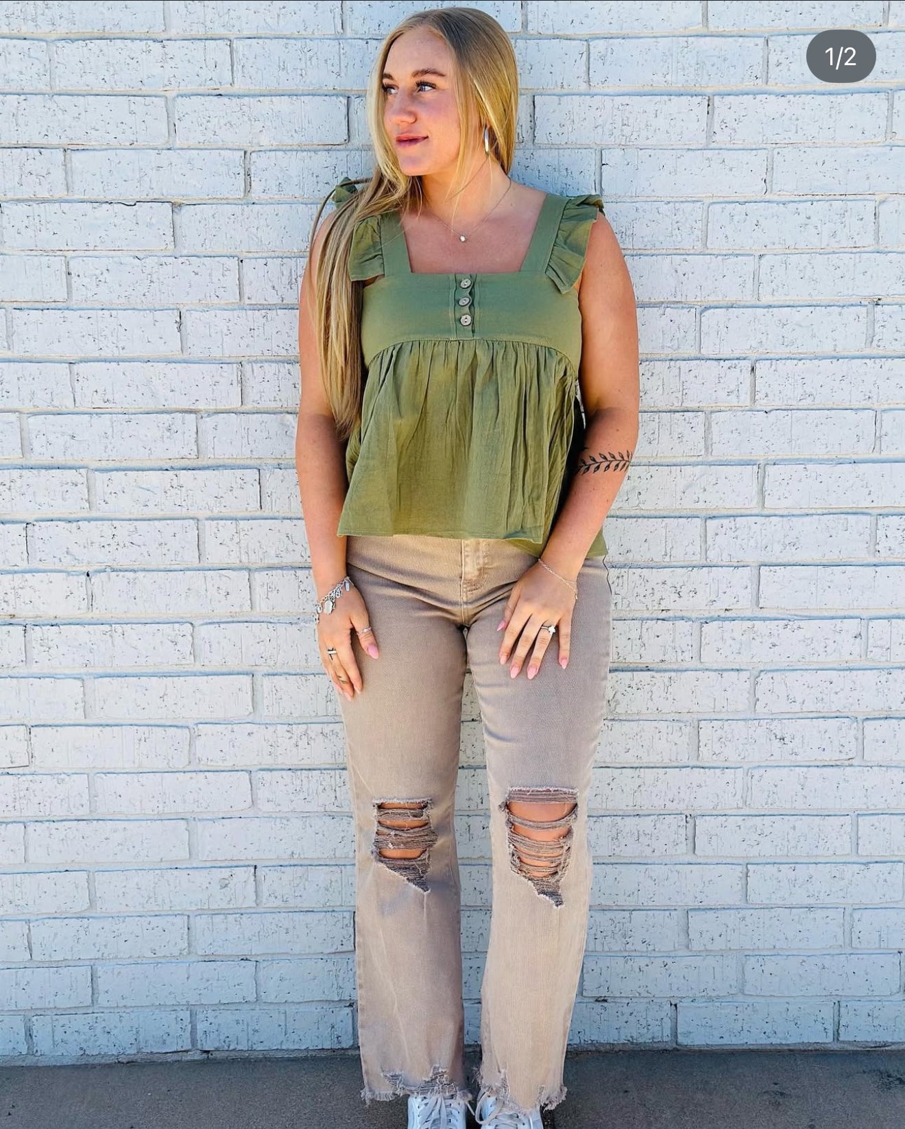 Khaki jeans
