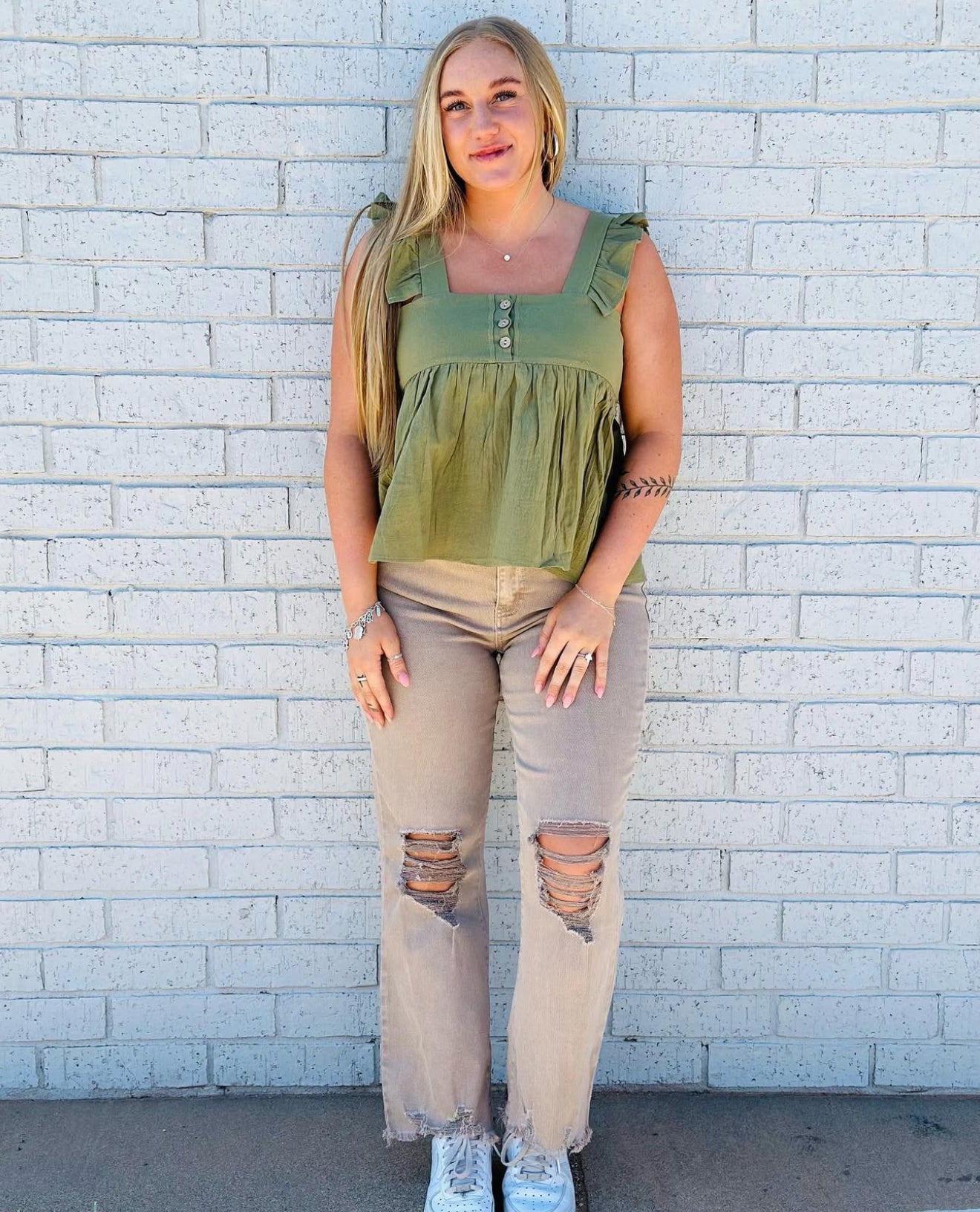 Khaki jeans