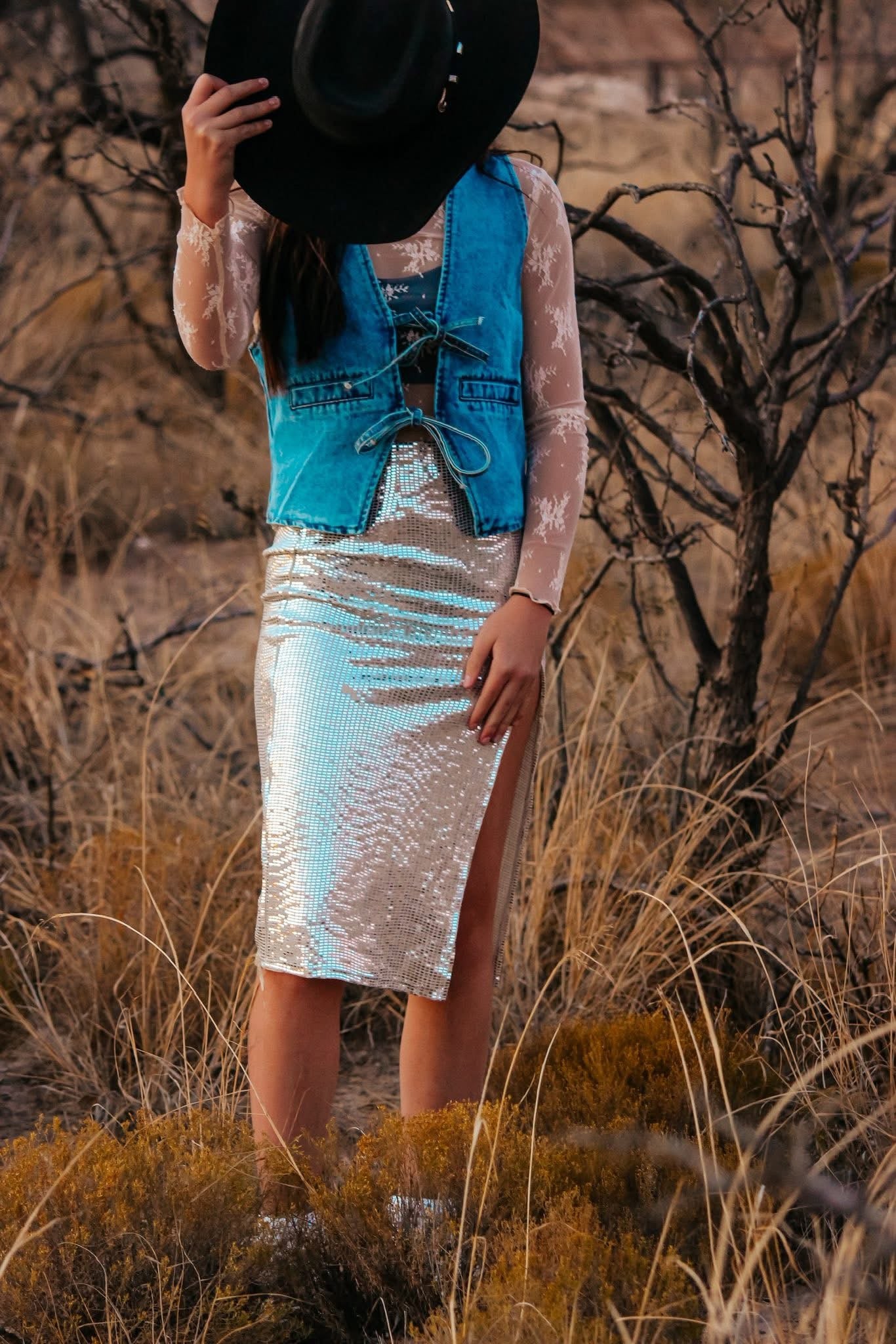 Sequin skirt