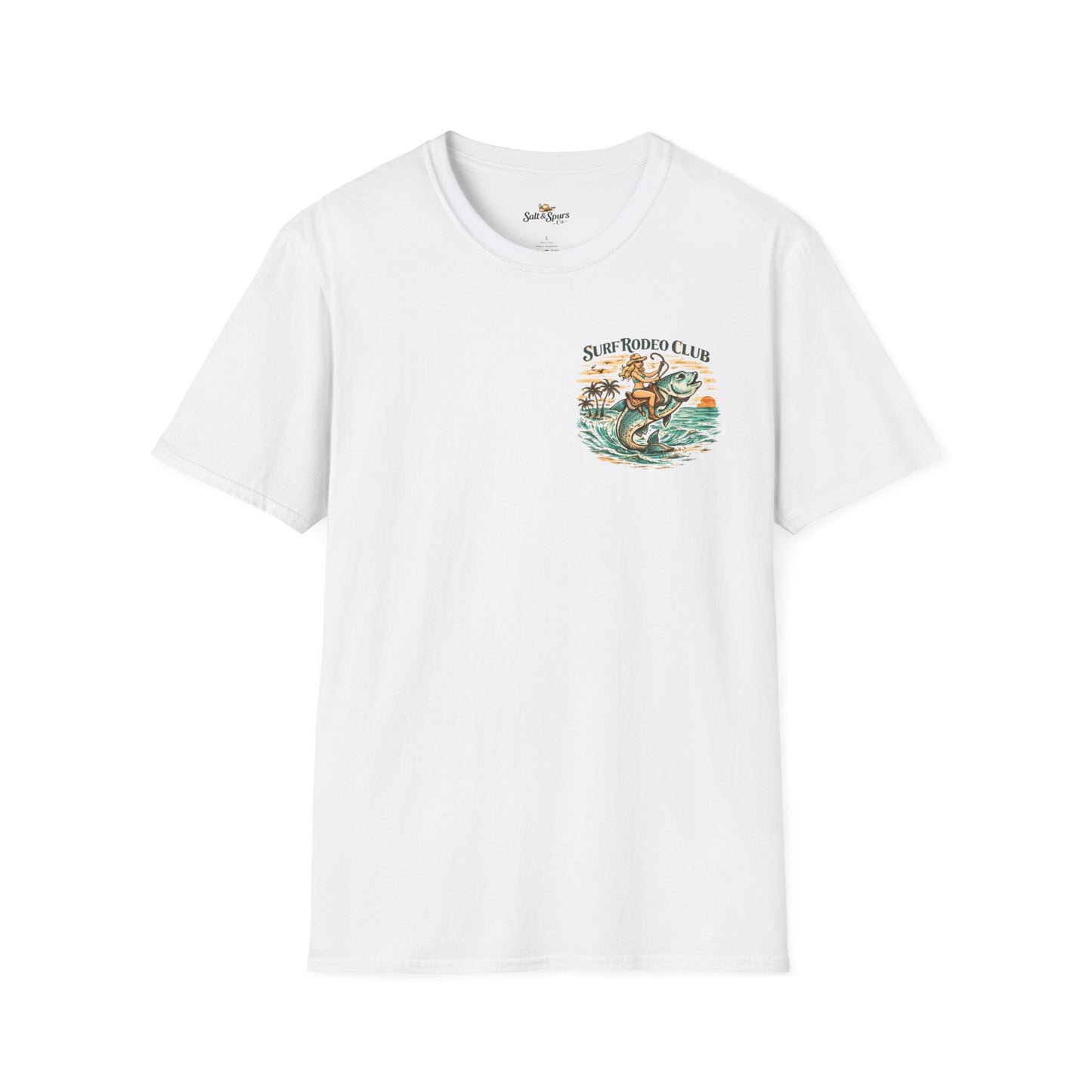 Surf Rodeo Club T‑Shirt — Vintage Surf Fish Rider Graphic Tee