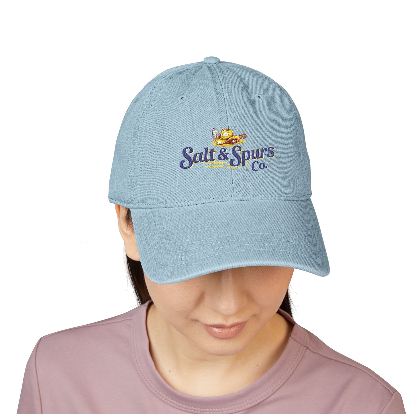 Denim Hat — Salt & Spurs Co. Embroidered Casual Baseball Cap