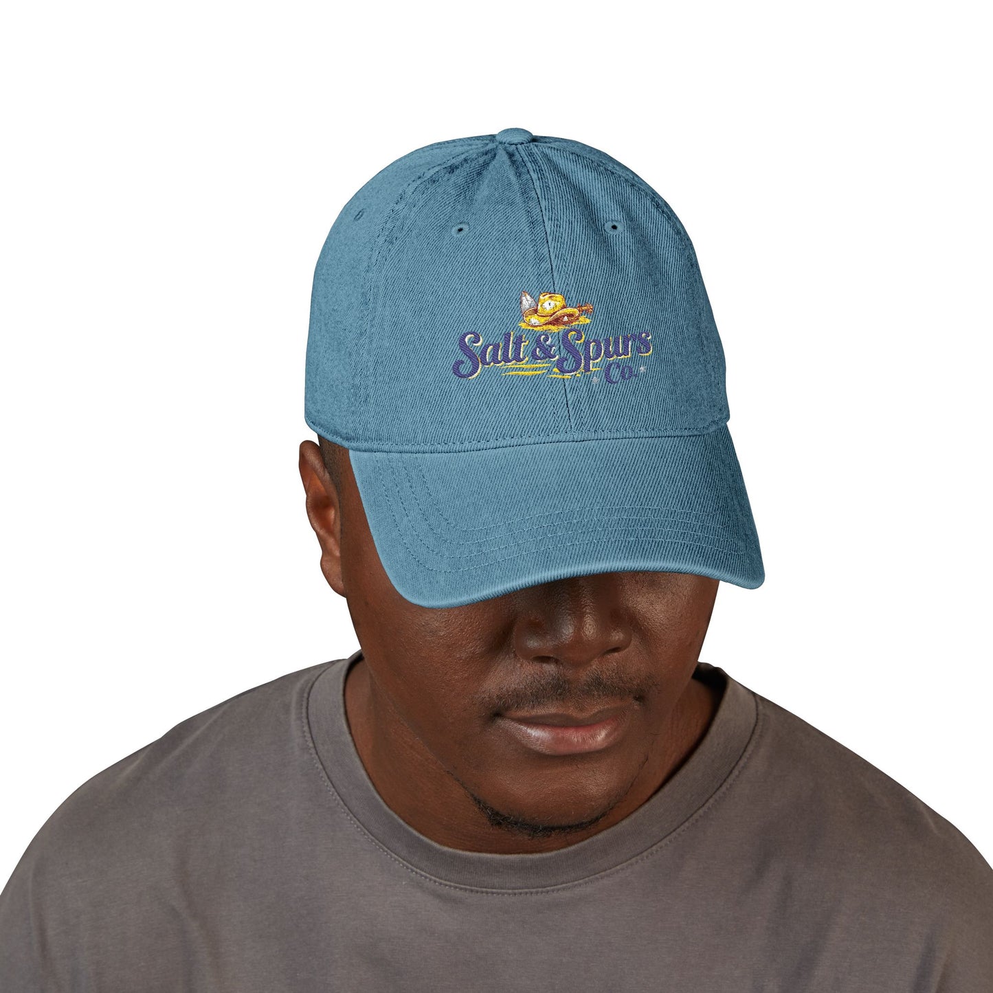 Denim Hat — Salt & Spurs Co. Embroidered Casual Baseball Cap