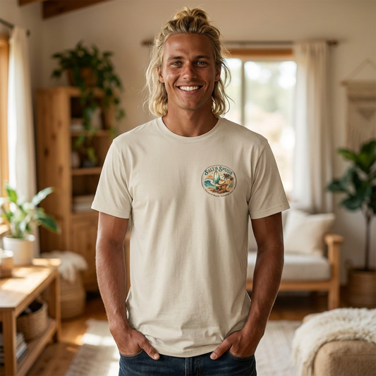 Salt & Spurs Surf Turtle T-Shirt | Coastal Cowboy Beach Graphic