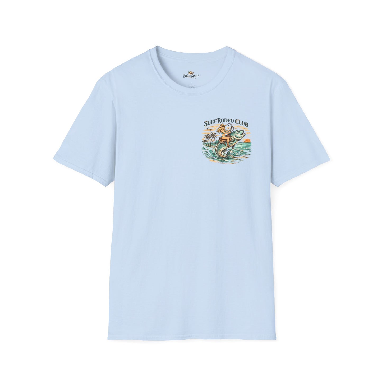Surf Rodeo Club T‑Shirt — Vintage Surf Fish Rider Graphic Tee