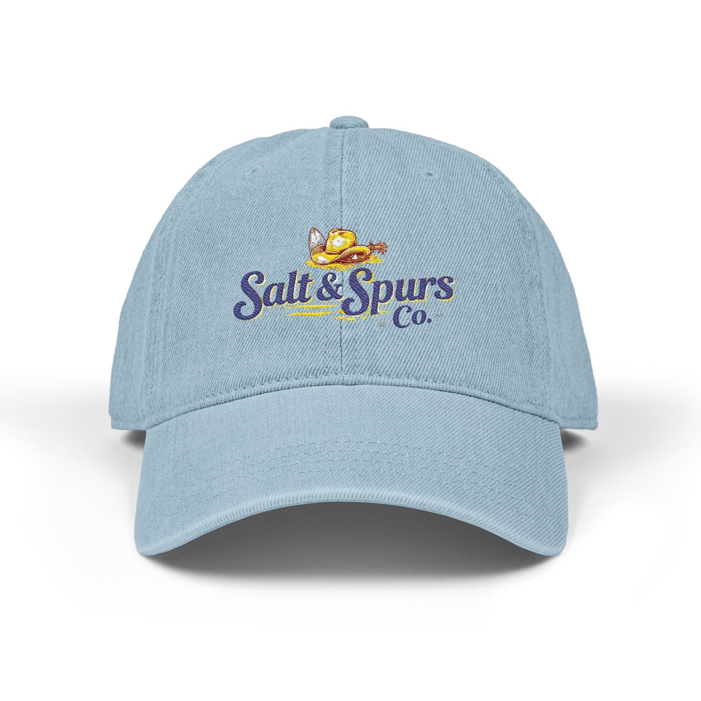 Denim Hat — Salt & Spurs Co. Embroidered Casual Baseball Cap
