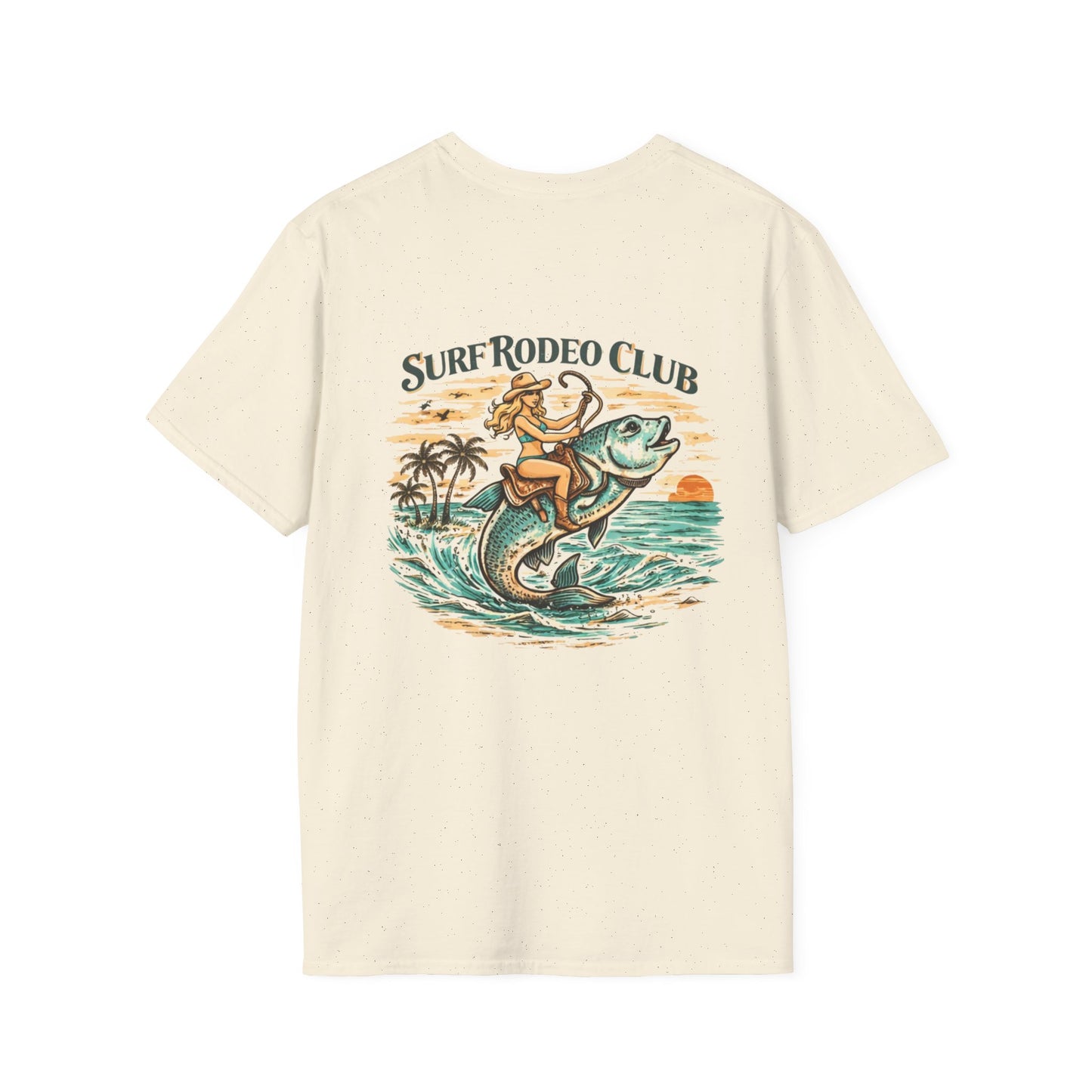 Surf Rodeo Club T‑Shirt — Vintage Surf Fish Rider Graphic Tee