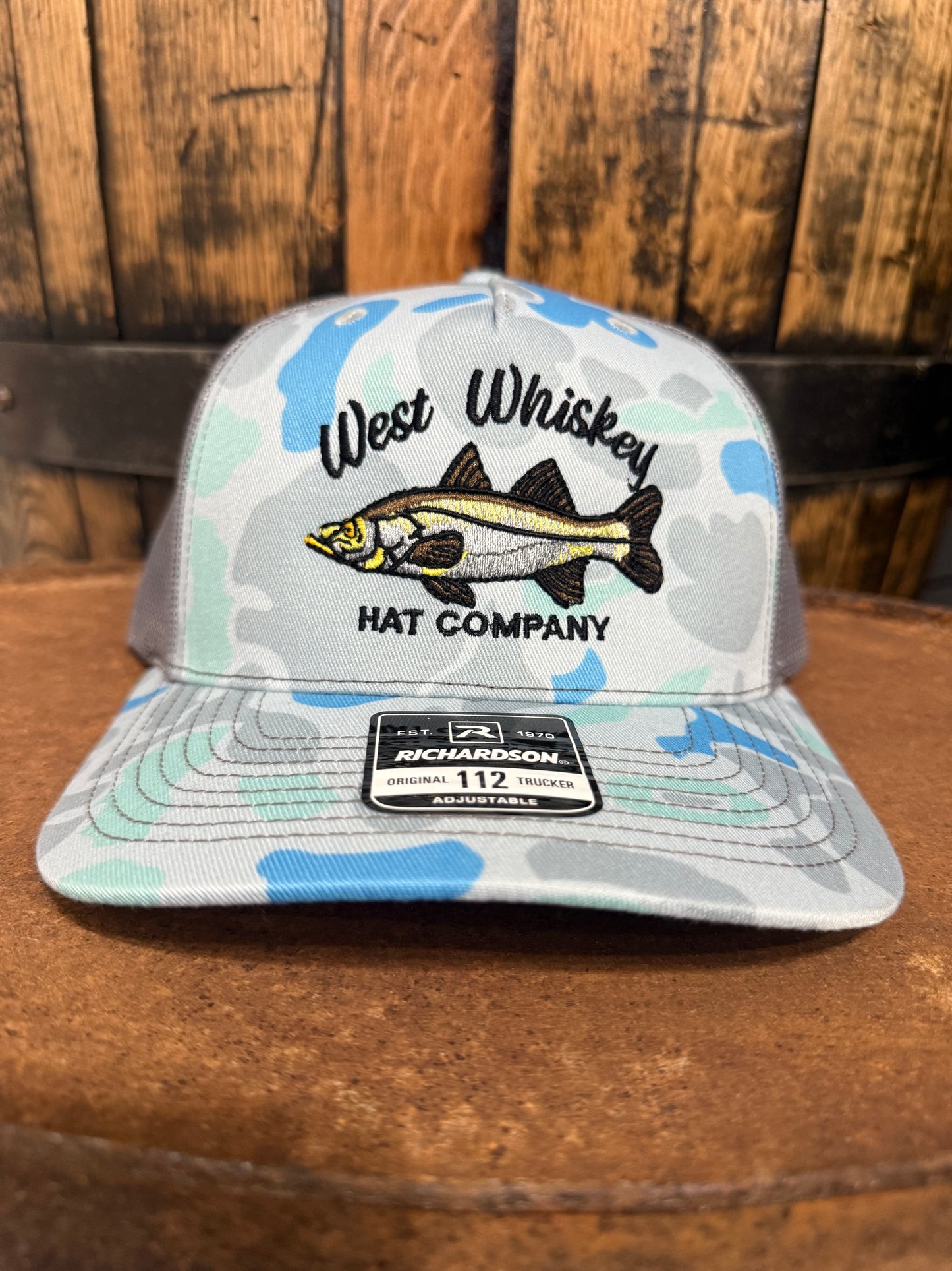 Blue camo snook - West Whiskey Hat Fishing Edition