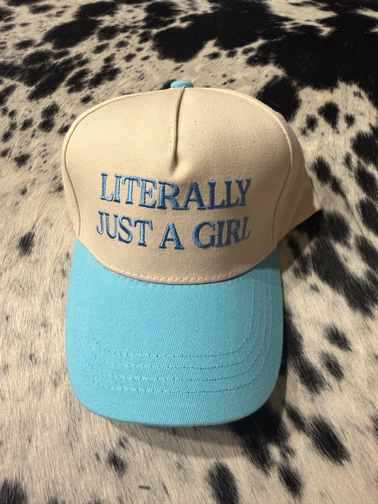 Literally Just A Girl Hat - blue
