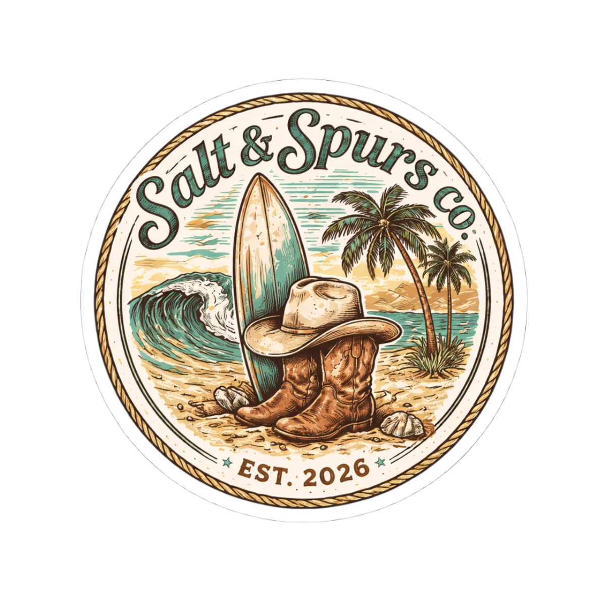 Salt & Spurs Co. Logo Sticker