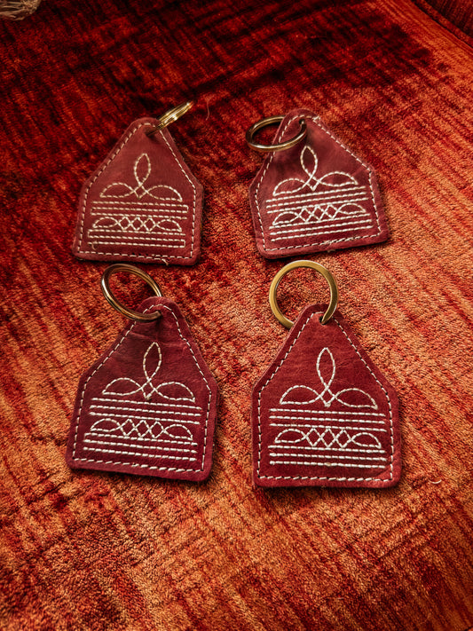 Boot stitch keychains