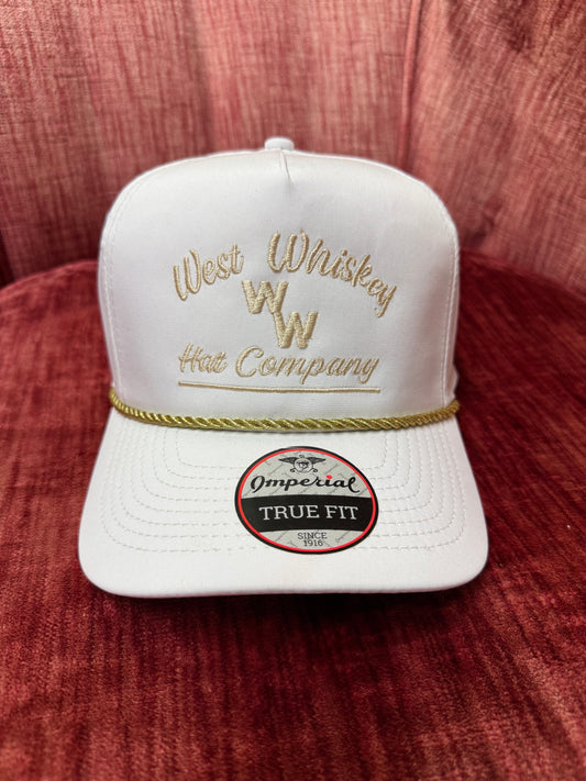White with Gold - West Whiskey Hat