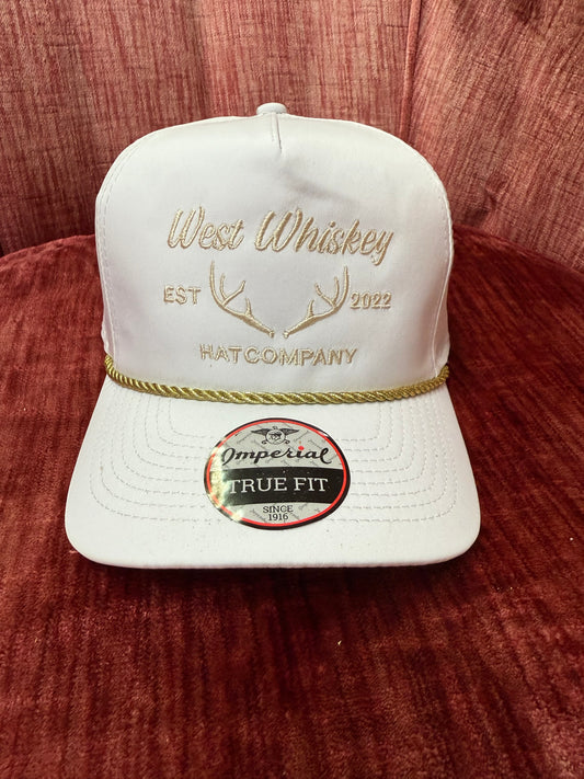 White with Gold - West Whiskey Hat