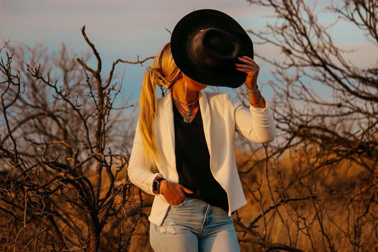 White cardigan
