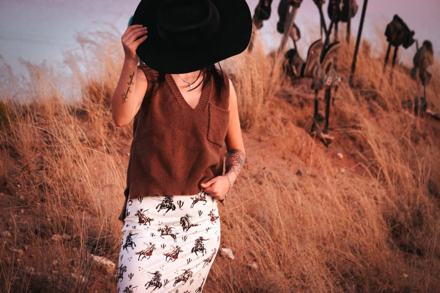 White western skirt