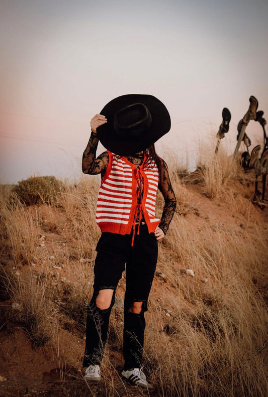 Red/White stripe vest