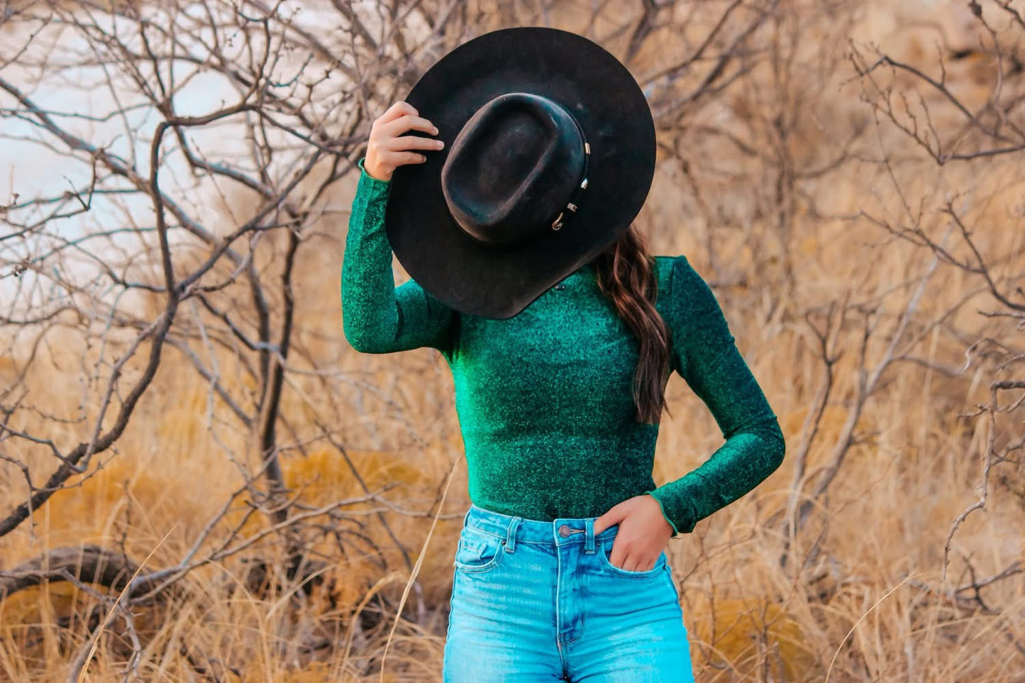 Green shimmer bodysuit
