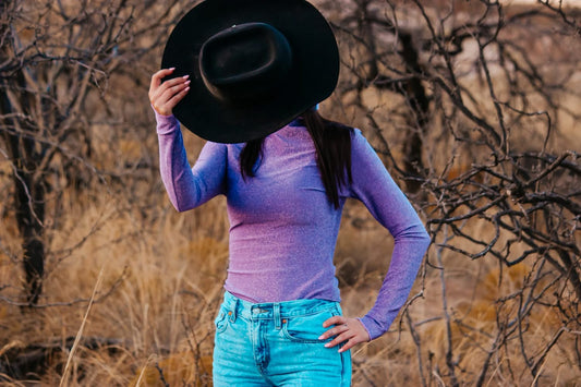 Purple shimmer bodysuit