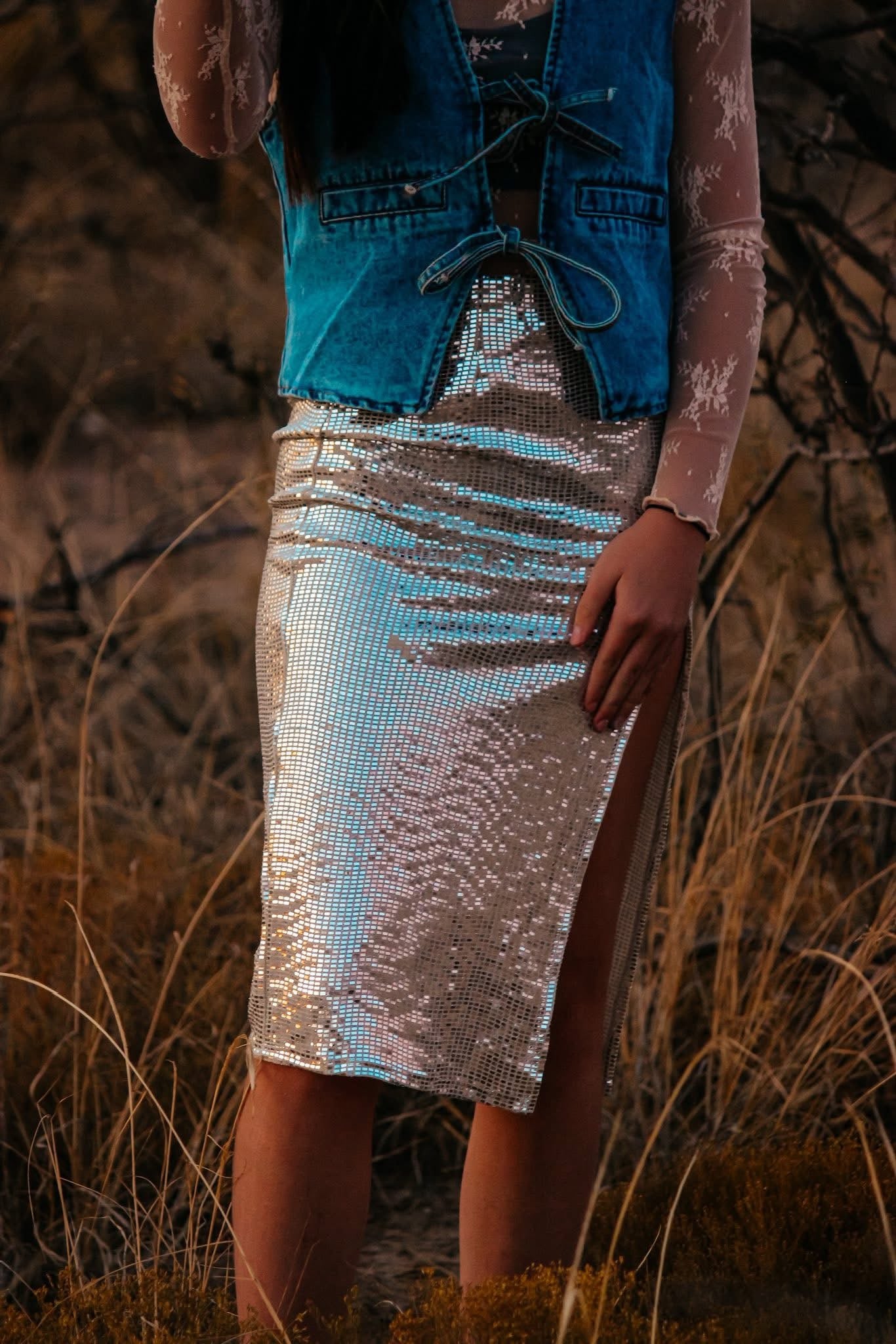Sequin skirt