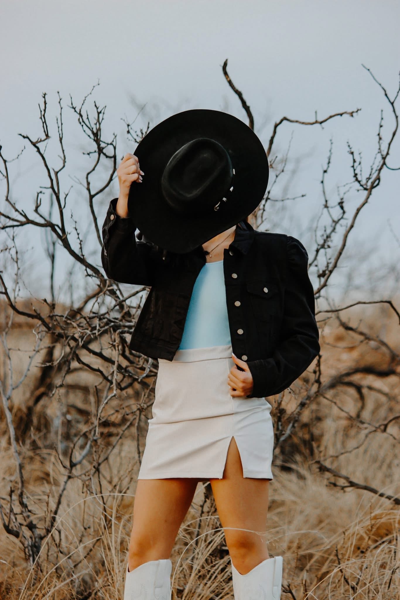 Black denim jacket