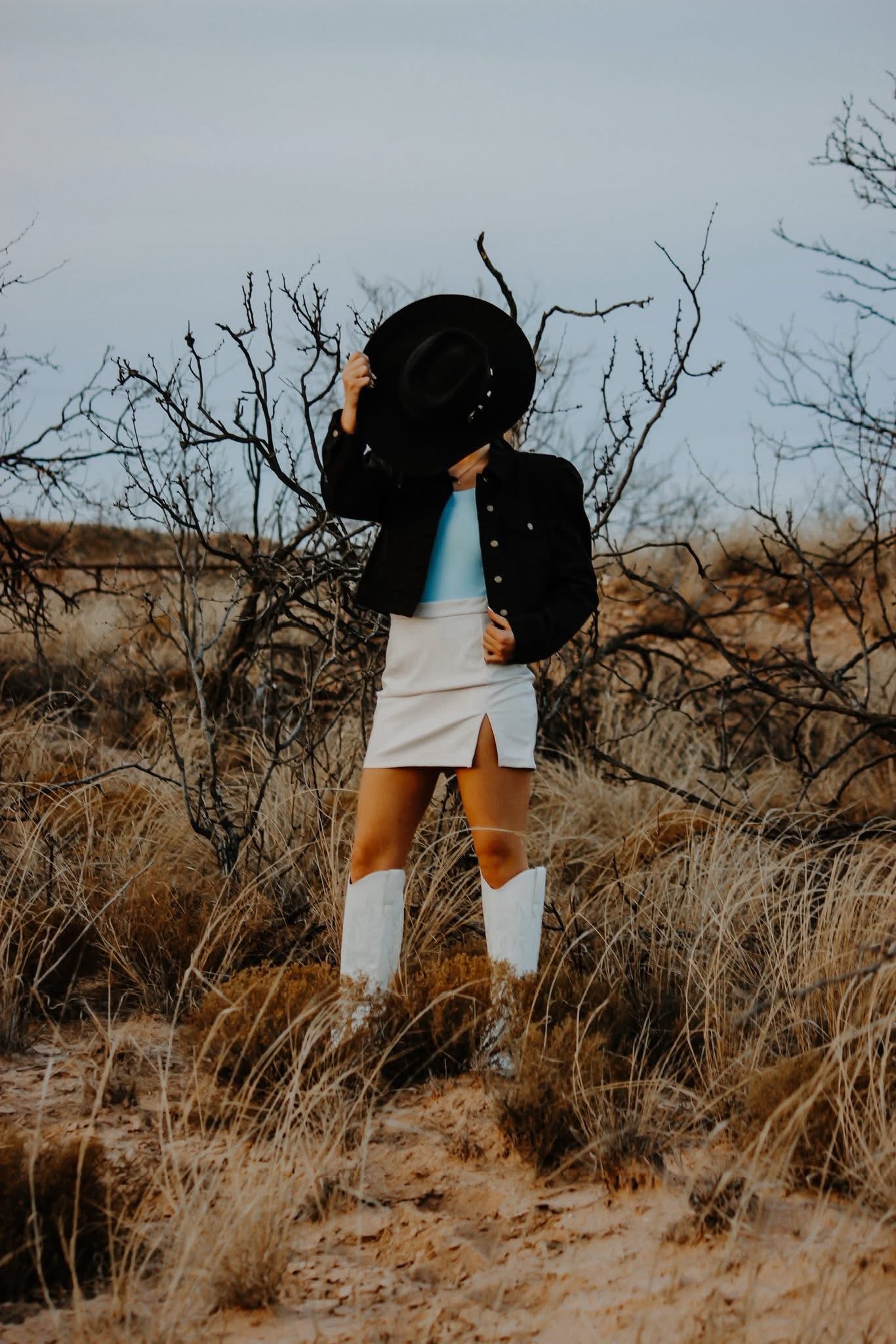 Black denim jacket