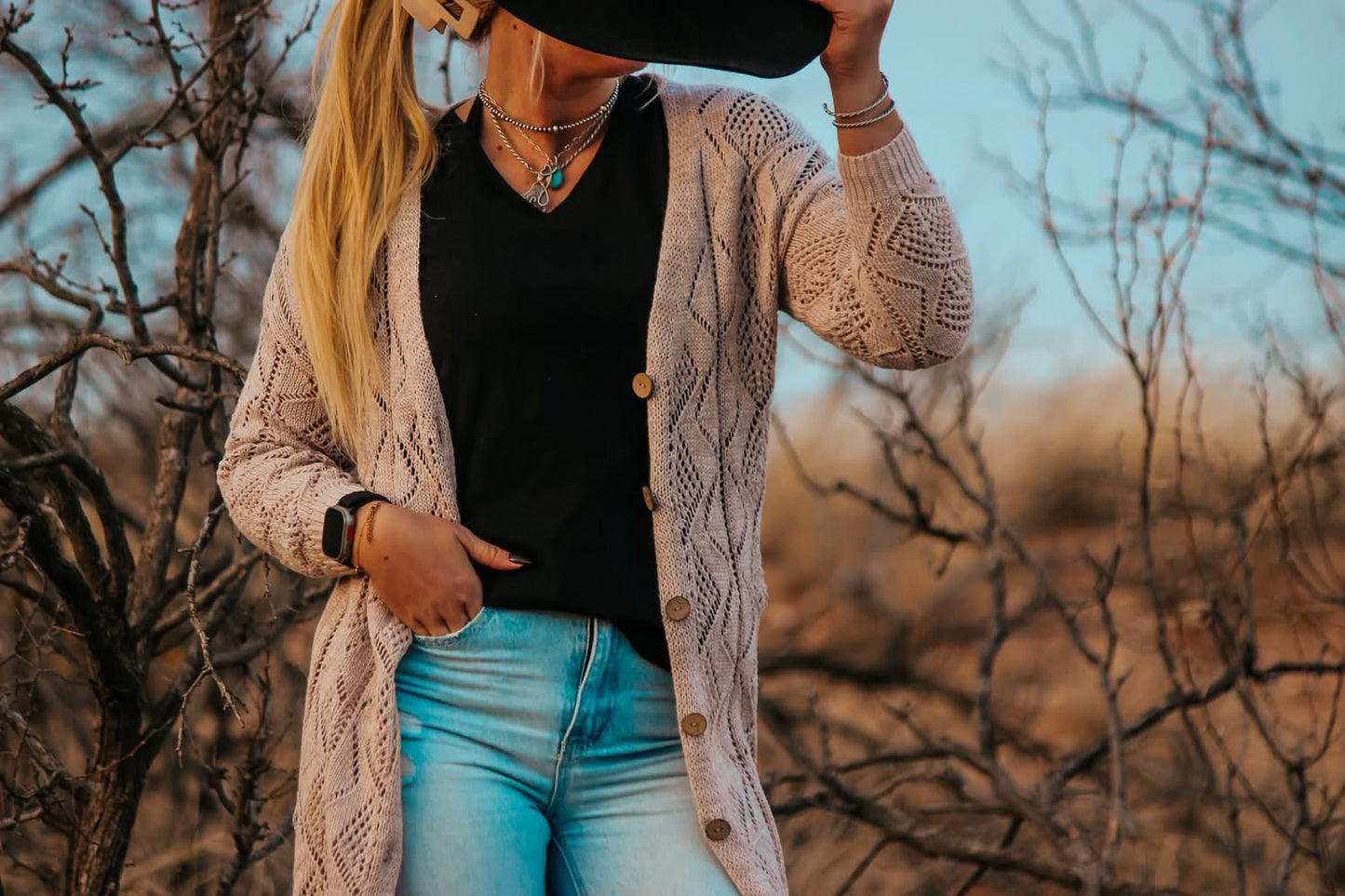 Cream cardigan