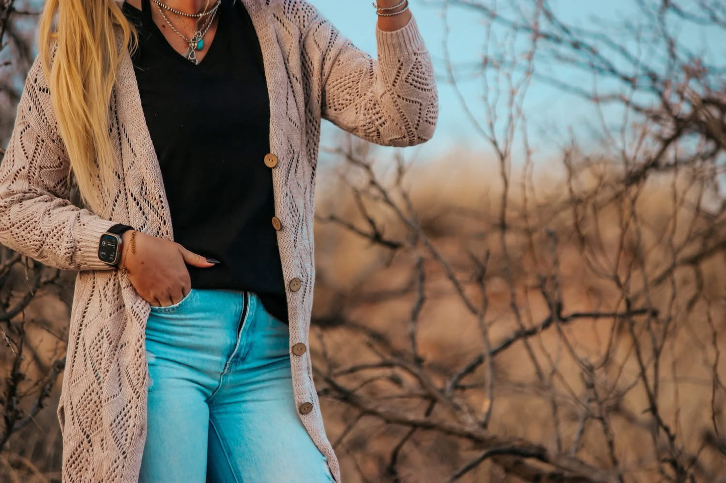 Cream cardigan