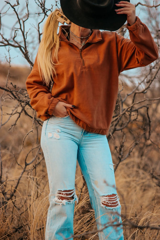 Camel Quarter Zip