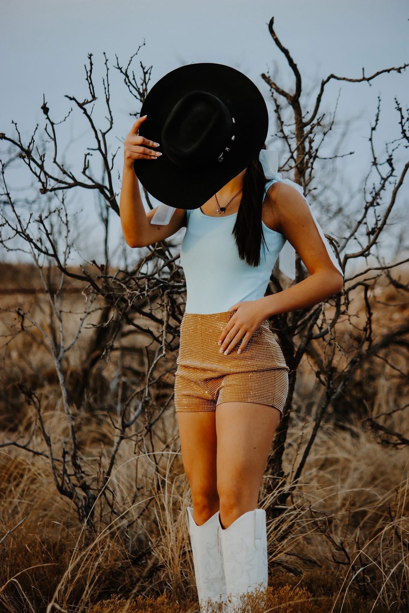 Rhinestone shorts