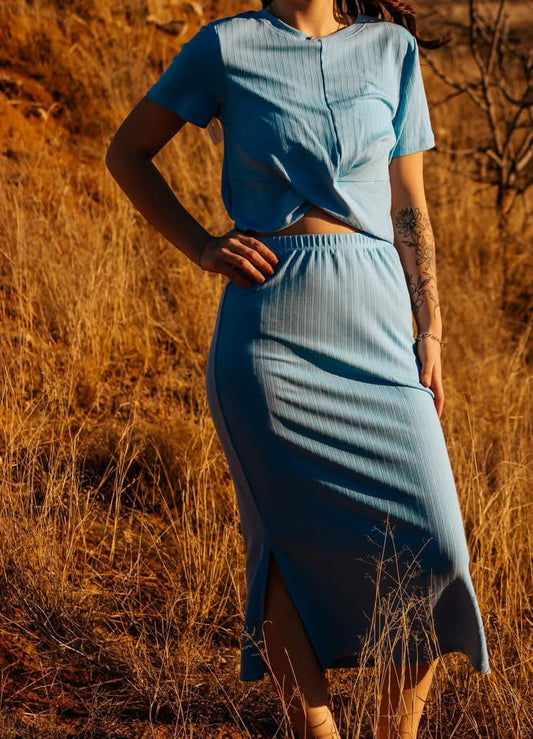 Blue two piece set