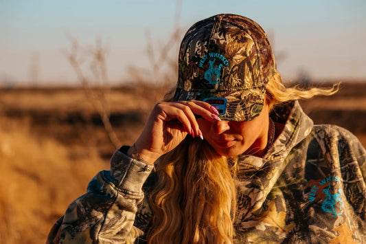 Camo hat w/ turquoise