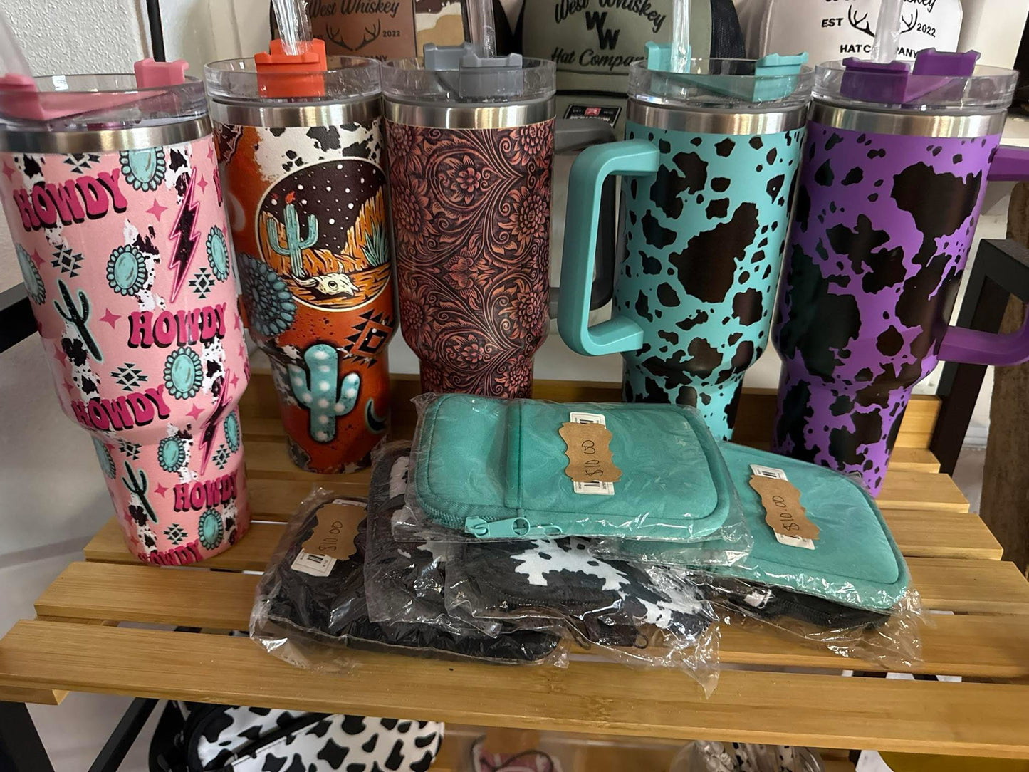 40oz western tumbler
