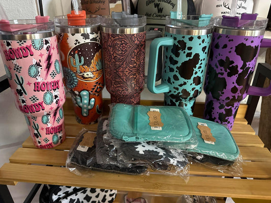 40oz western tumbler