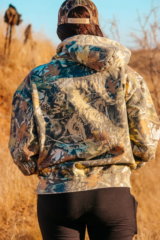 Camo hoodie w/ cream
