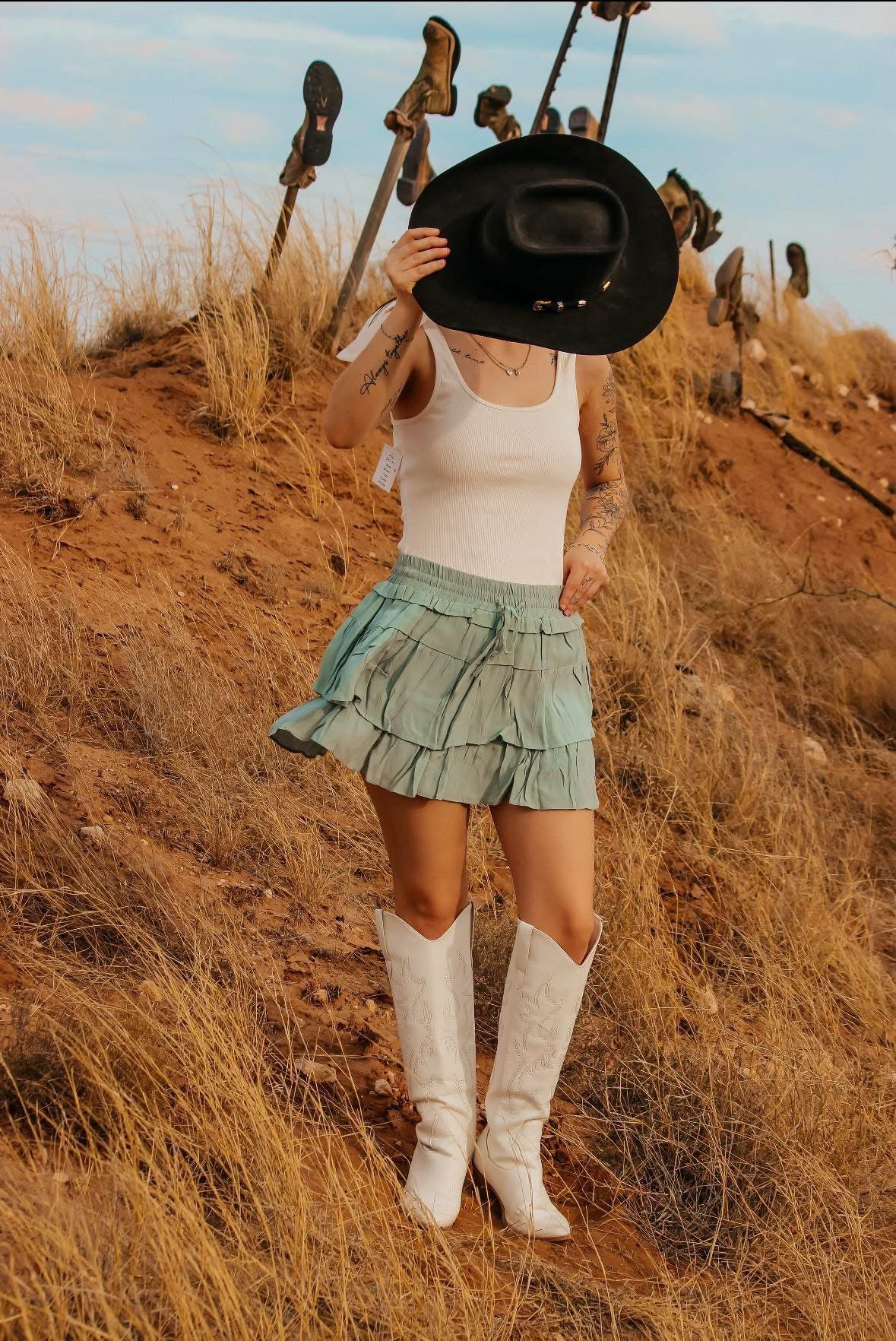 Light olive skirt