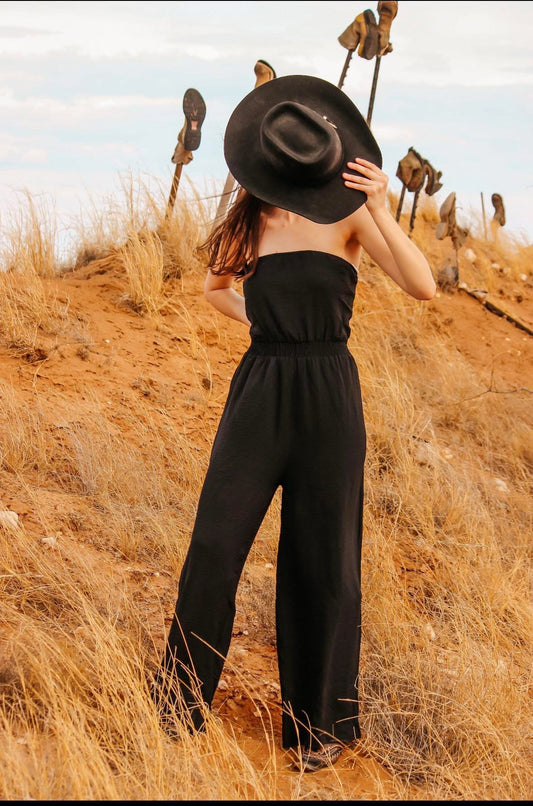 Thin black jumpsuit